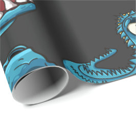 Aqua Monster Running Baby Bodysuit Geschenkpapier