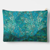 Aqua Mosaic Lg Zippered_Bag Turtles Indigenosis Zubehörtasche (Rückseite)