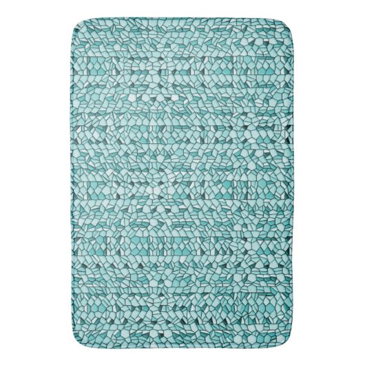 Aqua Mosaic Muster Badematte (Vorderseite Vertikal)