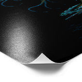 Aqua Muschel Swirl Fraktal Art Foto (Ecke)