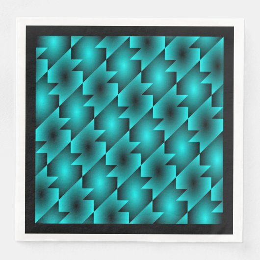 AQUA MUSTER DESIGN SERVIETTE (Vorderseite)