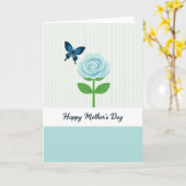 Aqua Muttertagskarte Karte (Gelbe Blume)