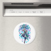 Aqua-Mystik-Krieger-Fantasy-Magnet Magnet (In Situ (Geschirrspüler))
