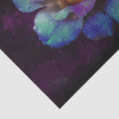 Aqua N Gelbe Rose w/Violet Seidenpapier (Ausschnitt)