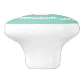 Aqua Nautical Anchor Monogram Keramikknauf (Seitenansicht)