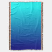 Aqua Navy Ombre Hintergrund Decke (Vorderseite Vertikal)