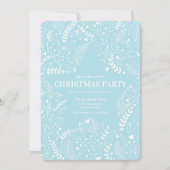 Aqua Navy Stars Weihnachtsfeier Party Einladung (Vorderseite)