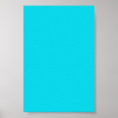 Aqua Neon Blue Hintergrund auf einem Poster (Vorne)