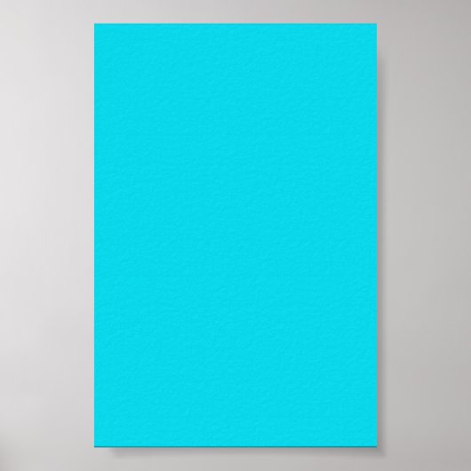 Aqua Neon Blue Hintergrund auf einem Poster (Vorne)