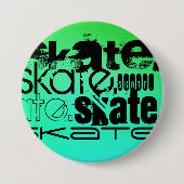 Aqua, Neon Green Gradient; Skate Button (Vorderseite)