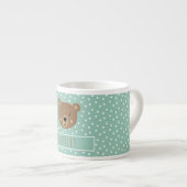 Aqua niedlich Bärenkinder Espressotasse (Vorderseite Rechts)