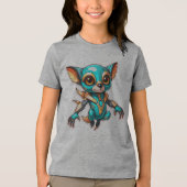 Aqua Niedlich Tri-Blend Shirt (Vorderseite)