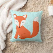 Aqua Niedlicher Babyfoxkissen von Cindy Bendel Kissen (Decke)