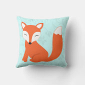 Aqua Niedlicher Babyfoxkissen von Cindy Bendel Kissen (Rückseite)