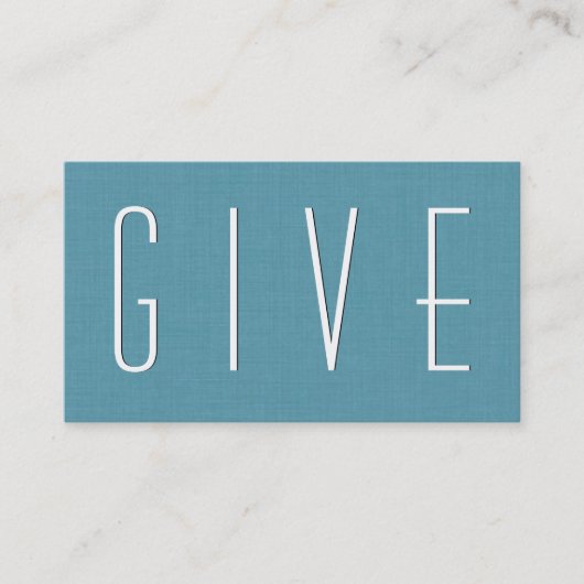 Aqua NONPROFIT Simple Style V37 Visitenkarte (Vorderseite)