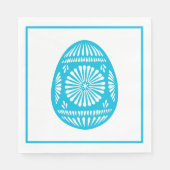 Aqua Oaster Egg Klassischer Chic Serviette (Vorderseite)