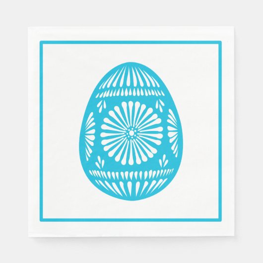 Aqua Oaster Egg Klassischer Chic Serviette (Vorderseite)
