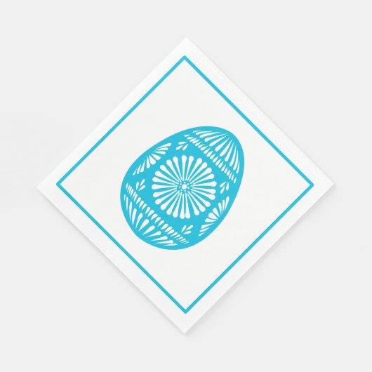 Aqua Oaster Egg Klassischer Chic Serviette (Ecke)