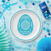 Aqua Oaster Egg Pappteller (Party)