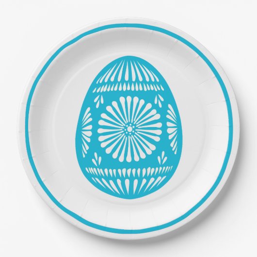 Aqua Oaster Egg Pappteller (Vorderseite)