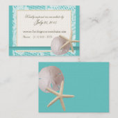 Aqua Ocean and Lace Small Insert Card (Vorne/Hinten)