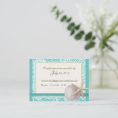 Aqua Ocean and Lace Small Insert Card (Stehend Vorderseite)