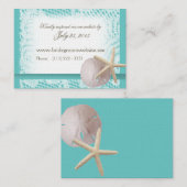 Aqua Ocean and Lace Small Insert Card (Vorne/Hinten)