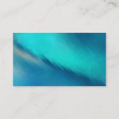Aqua Ocean Blue Abstrakt Northern Lights Visitenkarte (Rückseite)