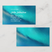 Aqua Ocean Blue Abstrakt Northern Lights Visitenkarte (Vorne/Hinten)