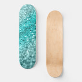 Aqua Ocean Bokeh Glitzer #1 (Imitate Glitzer) #dec Skateboard (Vorderseite)