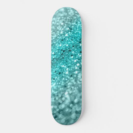 Aqua Ocean Bokeh Glitzer #1 (Imitate Glitzer) #dec Skateboard (Vorderseite)