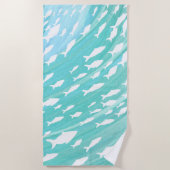 Aqua Ocean Fish Beachy Muster Strandtuch (Vorderseite)