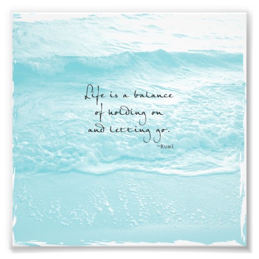 AQUA OCEAN FOTO MIT RUMI QUOTE (Vorne)