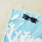 Aqua Ocean Seashells Fisch Coral Strandtuch (Beispiel)
