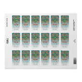 Aqua Ochre Yoga Adressaufkleber (Vorne)