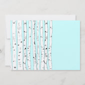 Aqua ODER JEDE FARBE Birch Tree Einladung Hochzeit (Rückseite)