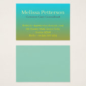 Aqua–Olive Smooth Gradient, Business Cards (Vorne & Hinten)