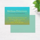 Aqua–Olive Smooth Gradient, Business Cards (Schreibtisch)