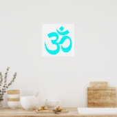 Aqua Om Symbol Poster (Küche)