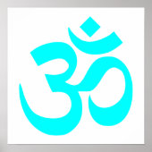 Aqua Om Symbol Poster (Vorne)