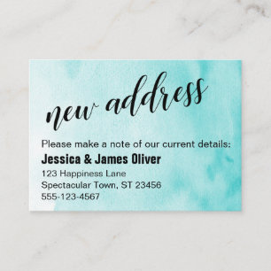 Aqua Ombre Aquarell-neue Visitenkarte