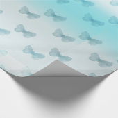 Aqua Ombre Butterflies Geburtstag Geschenkpapier (Ecke)