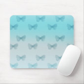Aqua Ombre Butterflies Mousepad (Mit Mouse)