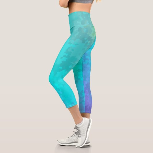 Aqua Ombre  Capri Leggings (Links)