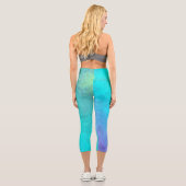 Aqua Ombre  Capri Leggings (Rückseite)