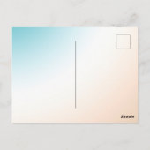 Aqua Ombre Cream Happy Tropical Ananas Postkarte (Rückseite)