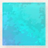 Aqua Ombre Glasuntersetzer (Vorderseite)
