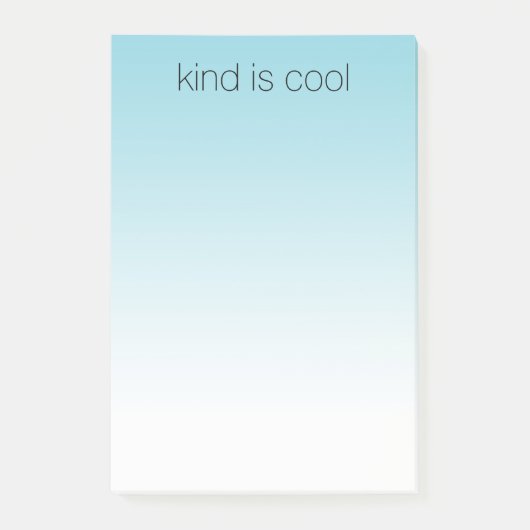Aqua Ombre Kind ist Cool Post-it Klebezettel (Vorderseite)