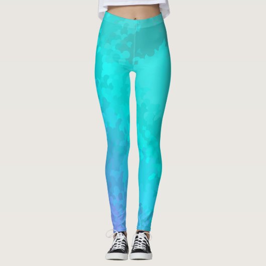 Aqua Ombre Leggings (Vorderseite)