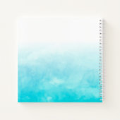 Aqua Ombre Personalisiert Notizblock (Rückseite)